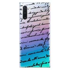 Odolné silikónové puzdro iSaprio - Handwriting 01 - black - Samsung Galaxy Note 10 vyobraziť