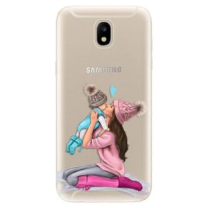 Odolné silikónové puzdro iSaprio - Kissing Mom - Brunette and Boy - Samsung Galaxy J5 2017 vyobraziť