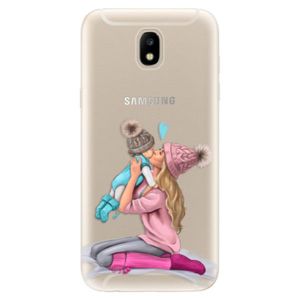 Odolné silikónové puzdro iSaprio - Kissing Mom - Blond and Boy - Samsung Galaxy J5 2017 vyobraziť