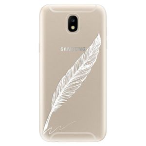 Odolné silikónové puzdro iSaprio - Writing By Feather - white - Samsung Galaxy J5 2017 vyobraziť