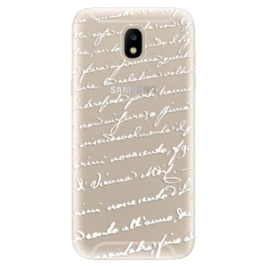 Odolné silikónové puzdro iSaprio - Handwriting 01 - white - Samsung Galaxy J5 2017 vyobraziť