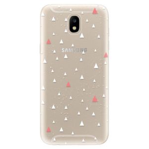 Odolné silikónové puzdro iSaprio - Abstract Triangles 02 - white - Samsung Galaxy J5 2017 vyobraziť