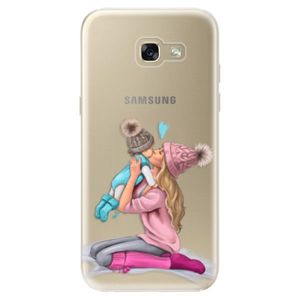 Odolné silikónové puzdro iSaprio - Kissing Mom - Blond and Boy - Samsung Galaxy A5 2017 vyobraziť