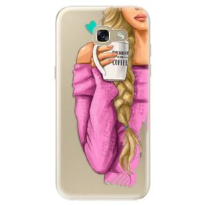 Odolné silikónové puzdro iSaprio - My Coffe and Blond Girl - Samsung Galaxy A5 2017 vyobraziť