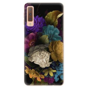 Odolné silikónové puzdro iSaprio - Dark Flowers - Samsung Galaxy A7 (2018) vyobraziť