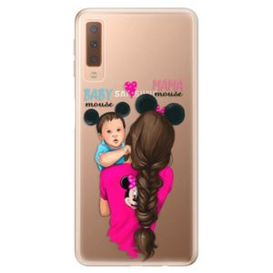 Odolné silikónové puzdro iSaprio - Mama Mouse Brunette and Boy - Samsung Galaxy A7 (2018) vyobraziť