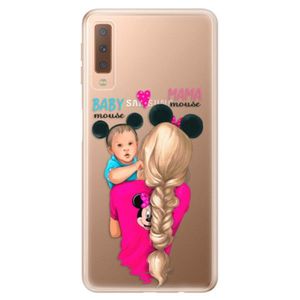 Odolné silikónové puzdro iSaprio - Mama Mouse Blonde and Boy - Samsung Galaxy A7 (2018) vyobraziť