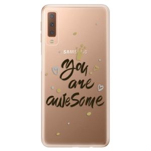 Odolné silikónové puzdro iSaprio - You Are Awesome - black - Samsung Galaxy A7 (2018) vyobraziť
