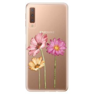Odolné silikónové puzdro iSaprio - Three Flowers - Samsung Galaxy A7 (2018) vyobraziť