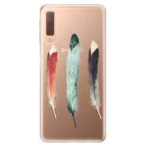 Odolné silikónové puzdro iSaprio - Three Feathers - Samsung Galaxy A7 (2018) vyobraziť