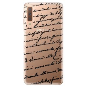 Odolné silikónové puzdro iSaprio - Handwriting 01 - black - Samsung Galaxy A7 (2018) vyobraziť