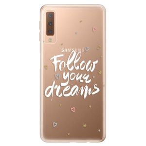 Odolné silikónové puzdro iSaprio - Follow Your Dreams - white - Samsung Galaxy A7 (2018) vyobraziť