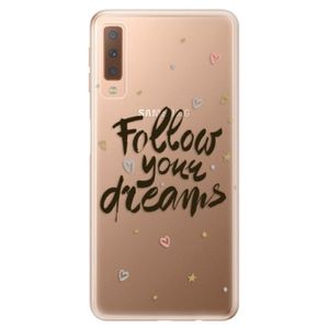 Odolné silikónové puzdro iSaprio - Follow Your Dreams - black - Samsung Galaxy A7 (2018) vyobraziť