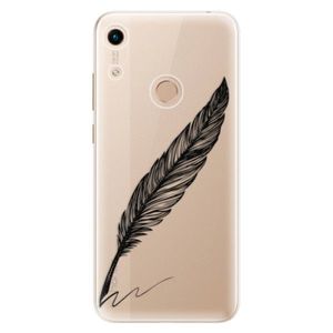 Odolné silikónové puzdro iSaprio - Writing By Feather - black - Huawei Honor 8A vyobraziť