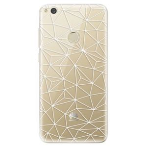 Odolné silikónové puzdro iSaprio - Abstract Triangles 03 - white - Huawei P9 Lite 2017 vyobraziť