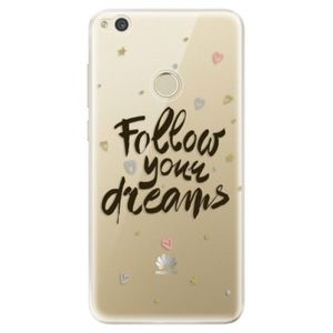 Odolné silikónové puzdro iSaprio - Follow Your Dreams - black - Huawei P9 Lite 2017 vyobraziť