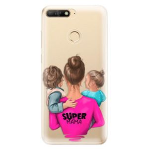 Odolné silikónové puzdro iSaprio - Super Mama - Boy and Girl - Huawei Y6 Prime 2018 vyobraziť