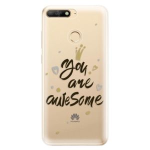 Odolné silikónové puzdro iSaprio - You Are Awesome - black - Huawei Y6 Prime 2018 vyobraziť