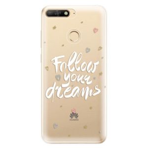 Odolné silikónové puzdro iSaprio - Follow Your Dreams - white - Huawei Y6 Prime 2018 vyobraziť