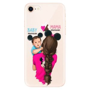 Odolné silikónové puzdro iSaprio - Mama Mouse Brunette and Boy - iPhone 8 vyobraziť