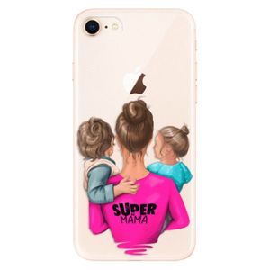 Odolné silikónové puzdro iSaprio - Super Mama - Boy and Girl - iPhone 8 vyobraziť