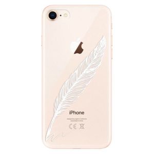 Odolné silikónové puzdro iSaprio - Writing By Feather - white - iPhone 8 vyobraziť