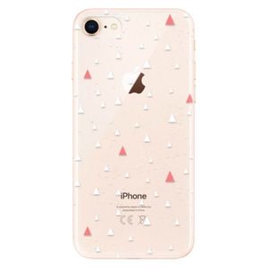 Odolné silikónové puzdro iSaprio - Abstract Triangles 02 - white - iPhone 8 vyobraziť