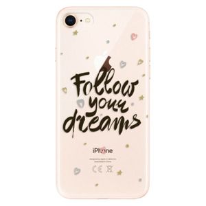 Odolné silikónové puzdro iSaprio - Follow Your Dreams - black - iPhone 8 vyobraziť