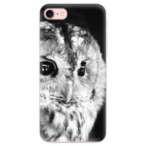 Odolné silikónové puzdro iSaprio - BW Owl - iPhone 7 vyobraziť