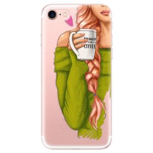 Odolné silikónové puzdro iSaprio - My Coffe and Redhead Girl - iPhone 7 vyobraziť