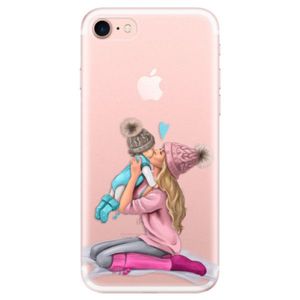 Odolné silikónové puzdro iSaprio - Kissing Mom - Blond and Boy - iPhone 7 vyobraziť