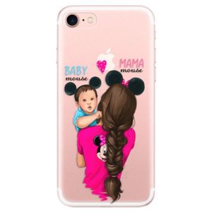 Odolné silikónové puzdro iSaprio - Mama Mouse Brunette and Boy - iPhone 7 vyobraziť