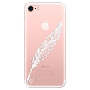 Odolné silikónové puzdro iSaprio - Writing By Feather - white - iPhone 7 vyobraziť