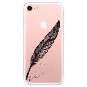 Odolné silikónové puzdro iSaprio - Writing By Feather - black - iPhone 7 vyobraziť