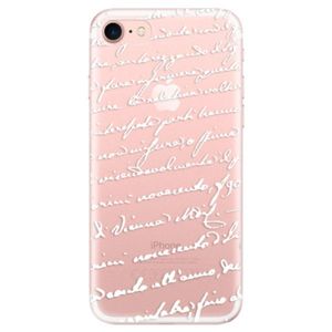 Odolné silikónové puzdro iSaprio - Handwriting 01 - white - iPhone 7 vyobraziť