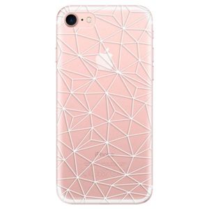 Odolné silikónové puzdro iSaprio - Abstract Triangles 03 - white - iPhone 7 vyobraziť