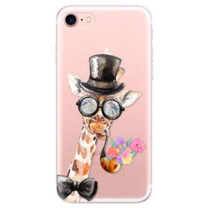 Odolné silikónové puzdro iSaprio - Sir Giraffe - iPhone 7 vyobraziť
