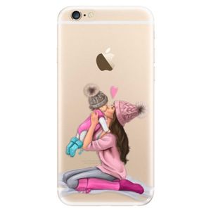 Odolné silikónové puzdro iSaprio - Kissing Mom - Brunette and Girl - iPhone 6/6S vyobraziť