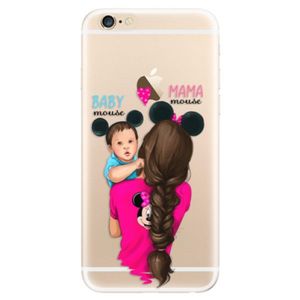 Odolné silikónové puzdro iSaprio - Mama Mouse Brunette and Boy - iPhone 6/6S vyobraziť