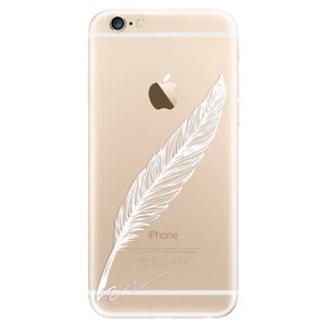 Odolné silikónové puzdro iSaprio - Writing By Feather - white - iPhone 6/6S vyobraziť