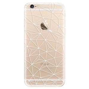 Odolné silikónové puzdro iSaprio - Abstract Triangles 03 - white - iPhone 6/6S vyobraziť