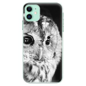 Plastové puzdro iSaprio - BW Owl - iPhone 11 vyobraziť