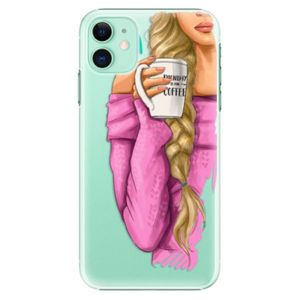 Plastové puzdro iSaprio - My Coffe and Blond Girl - iPhone 11 vyobraziť