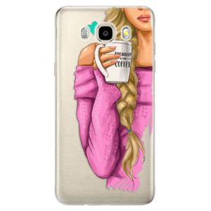 Odolné silikónové puzdro iSaprio - My Coffe and Blond Girl - Samsung Galaxy J5 2016 vyobraziť