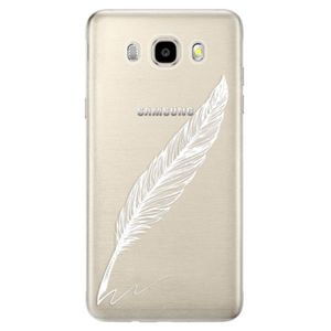 Odolné silikónové puzdro iSaprio - Writing By Feather - white - Samsung Galaxy J5 2016 vyobraziť