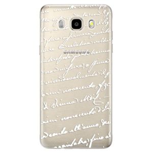 Odolné silikónové puzdro iSaprio - Handwriting 01 - white - Samsung Galaxy J5 2016 vyobraziť