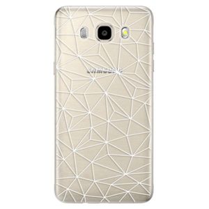 Odolné silikónové puzdro iSaprio - Abstract Triangles 03 - white - Samsung Galaxy J5 2016 vyobraziť