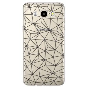Odolné silikónové puzdro iSaprio - Abstract Triangles 03 - black - Samsung Galaxy J5 2016 vyobraziť