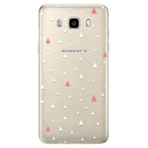 Odolné silikónové puzdro iSaprio - Abstract Triangles 02 - white - Samsung Galaxy J5 2016 vyobraziť