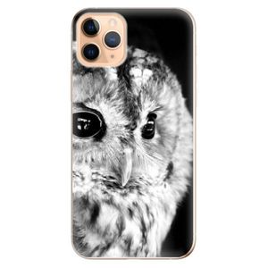 Odolné silikónové puzdro iSaprio - BW Owl - iPhone 11 Pro Max vyobraziť